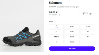 Zapatillas para Hombre Salomon WATTARA por 60€