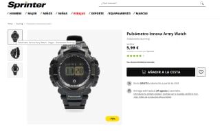 Pulsómetro marca Innova Army Watch por 5,99€