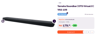 Yamaha YAS-109 - Soundbar voor €179,95 bij Ibood