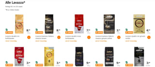 Alle Lavazza 1+1 gratis bij de AH