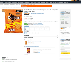 Doritos Tex Mex Bolsa familiar 260gr por solo 2,86€