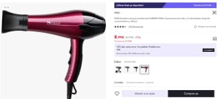 Marca IPSDI Secadora de pelo profesional SURKER 3500w v por 8,99€