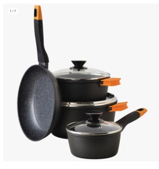 Bateria de cocina de 7 piezas San Ignacio Energy por 39.99€