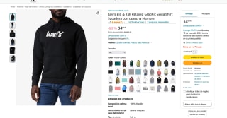 Levi's Big & Tall Relaxed Graphic Sweatshirt Sudadera con capucha Hombre por solo 34€