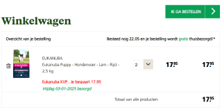 1+1 op geselecteerd Eukanuba hondenvoer bij Welkoop