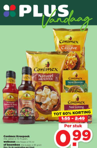 Diverse producten met 1+1 gratis bij de Plus