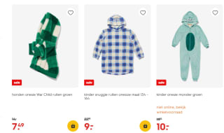Tot 50% korting op Hema kinder-onesies en snuggies