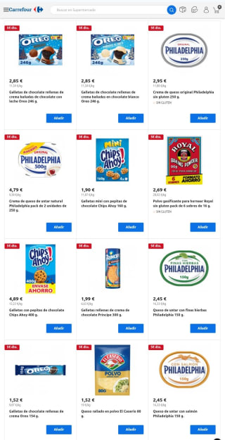 -5€ de Descuento directo por la compra de 15€ desde Carrefour.