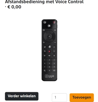 Gratis Afstandsbediening met Voice Control voor Ziggo klanten