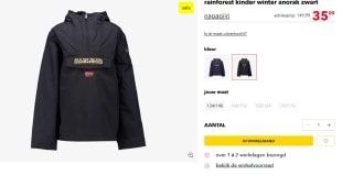 Napapijri K Rainforest Wi 1 Jongens jas €35 bij Scapino