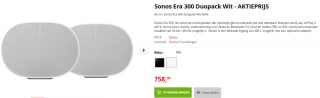 Sonos Era 300 Duopack voor €758 bij Apollo