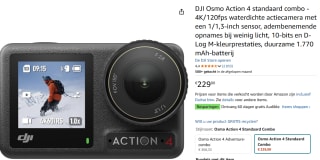 DJI Osmo Action 4 - Standard Combo - Action cam voor €229,00 bij Amazon