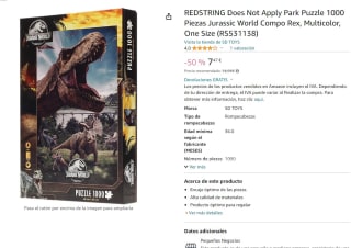Puzzle 1000 Piezas Jurassic World Compo Rex por 7,47€