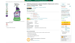 Limpiador Cillit Bang Quitagrasas potente antigrasa para cocina y exterior 750ml por 4,46€ y 3x2