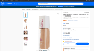 Base de maquillaje Maybelline Super Stay 24 Hrs 130 Buff Beige por $5.690