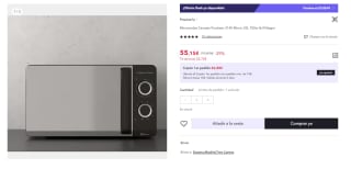 Cecotec ProClean 3140 Mirror Microondas 20l con Grill por 55.15€ (Cuenta Nueva 45.15€)