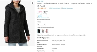 Only Onlsedona Boucle Wool Dames Jas voor €27 bij Amazon
