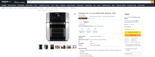 Fritadeira Air Fry da Britânia, modelo Oven BFR2100P - R$ 662,96