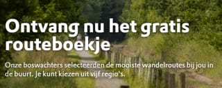 Gratis wandelroute boekje van Natuurmonumenten aan te vragen