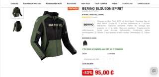 Veste Bering Blouson Spirit Kaki - diverses tailles à 95,00€