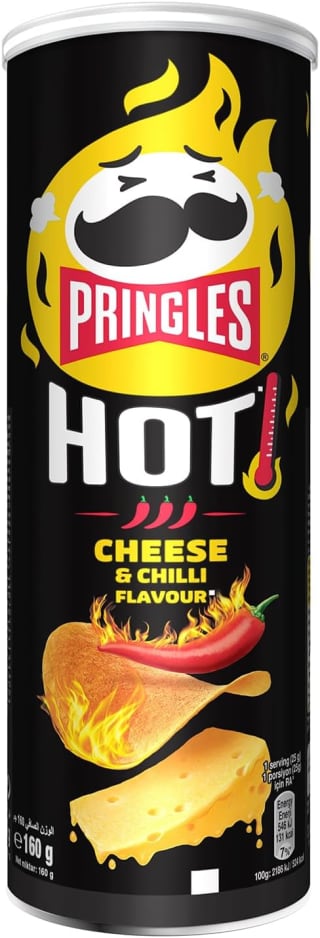 4 botes Pringles Hot Flamin Cheese 160g por 5,44€