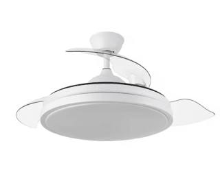 Ventilador Fabrilamp de Techo Escorpion Motor DC 59W Blanco 3 aspas desplegables 50,107d luz LED CCT 5960lm y Mando Remoto por 43,43€