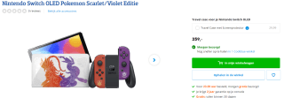 Nintendo Switch OLED Pokémon Scarlet & Violet voor €359 bij Coolblue