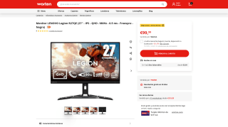 Monitor Lenovo Legion R27QE 27″ IPS QHD 180Hz por 99,99€