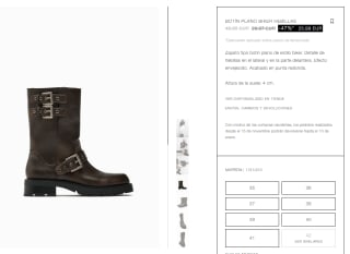 Botín plano Biker Hebillas por 25,99€ varios colores