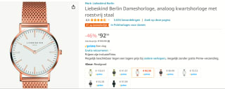 Liebeskind Berlin Horloge voor €43,26 bij Amazon