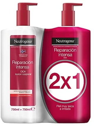 Neutrogena Crema Hidratante Corporal, Reparación Intensa, 2x750ml por 11,57€