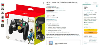Mando Hori Battle Pad Zelda - Nintendo Switch por 19.99€