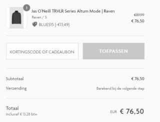 15% extra korting op winterjassen bij O'Neill