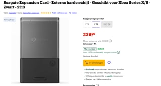 Seagate 2TB opslaguitbreidingskaart voor Xbox serie X|S voor €239,90 bij bol.