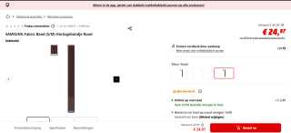 SAMSUNG Fabric Band (S/M) Horlogebandje Rood voor €24,97 bij de Mediamarkt