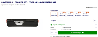 Contour Design RollerMouse Red Wireless voor €240,01 bij Azerty