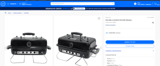 Parrilla a carbón BBQ Grill Sherpa portátil por $39.990