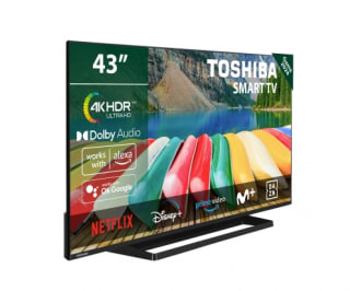 Smart TV LED 43" (109,22 cm) marca Toshiba modelo 43UV3363DG, 4K UHD por 279€