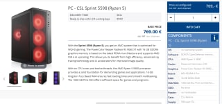 PC - CSL Sprint 5598 (Ryzen 5) voor €769 bij Csl-computer