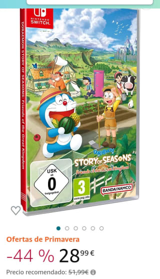 Doraemon Story Of Seasons: Friends of the Great Kingdom por 28,99€.