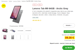 Lenovo Tab M9 64GB Wifi Grijs voor €89 bij Proshop