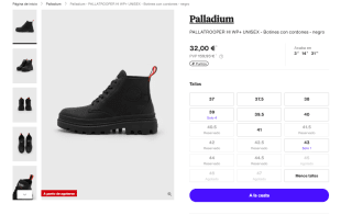 Botines Palladium Pallatrooper Hi WP+ unisex por 32€