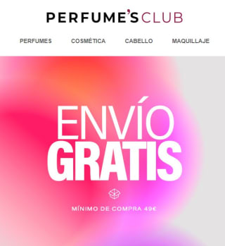 Envío gratis por copras de +49€ en Perfumes Club