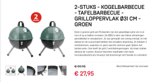 2-Stuks ProGarden Kogelbarbecue 31 cm voor € 27,95 bij Dagknaller