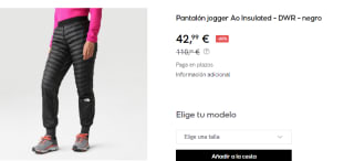 Pantalón largo The North Face Athletic Outdoor Insulated para Mujer por 42.99€