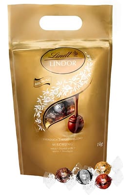 Lindt Lindor Bolsa 1Kg Bombones de Chocolate por 19,99€ en Amazon