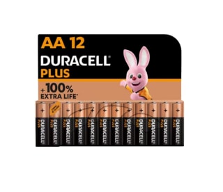 Pilas AA Duracell PLUS MX1500 AA LR06 LR6 1.5 V Paquete 12 unidades por solo 7€