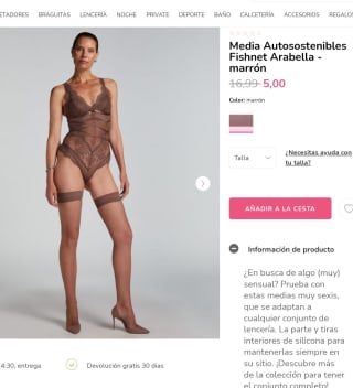 Media Autosostenibles Fishnet Arabella - marrón por 5€