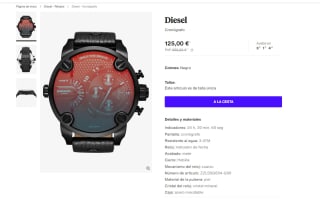 Reloj cronógrafi para hombre marca Diesel por 125€