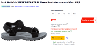 Jack Wolfskin Wavebreaker sandalen voor €17,99 bij Bol